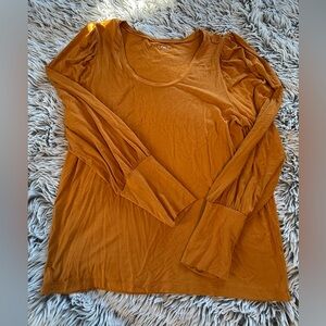 LOFT Long Sleeve Top in Rich Mustard